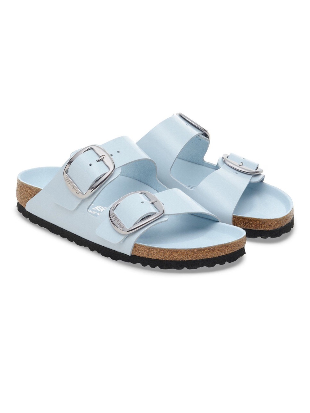 Birkenstock Arizona Big Buckle High Shine Baby Blue Patent Sandals Women 7N - Picture 5 of 11